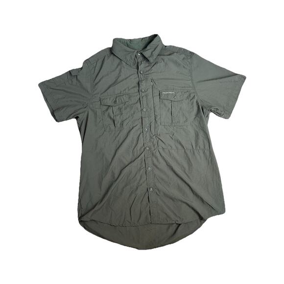 Craghoppers Mens XL Nosilife Green Button Up Short Sleeve Vented Trek - Picture 1 of 7